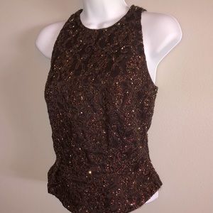 CACHE gorgeous dressy halter top Size 4